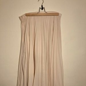 Pale Pink Pleated Skirt